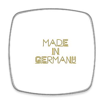 made in germany,gold,goldene schrift,germany - Square fridge magnet - white - Front