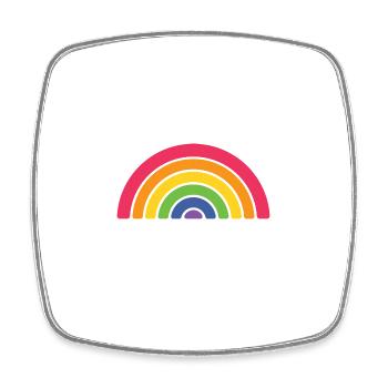 Is It Gay Here LGBTQ Trans Gay Pride Proud Ally - Square fridge magnet - white - Front