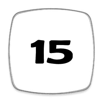 15. 15 YEARS. 15th ANNIVERSARY. 15 YEAR ANNIVERSARY. - Square fridge magnet - white - Front