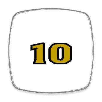 10. 10 YEARS. 10th ANNIVERSARY. 10 YEAR ANNIVERSARY. - Square fridge magnet - white - Front