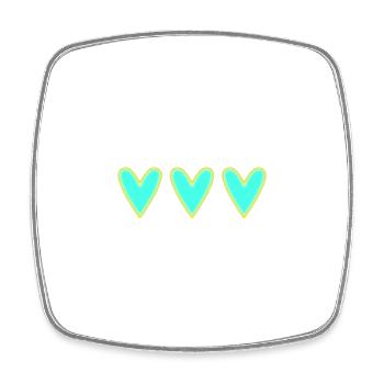 HERZ. HERZ. HEILIGER VALENTINSTAG. LIEBE. LIEBE. WEIHNACHTEN - Viereckiger Kühlschrankmagnet - Weiß - Vorne
