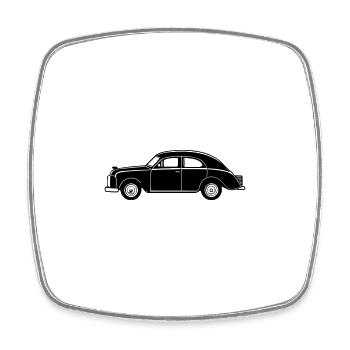 Car - Square fridge magnet - white - Front