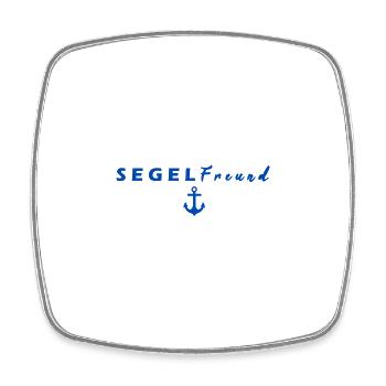 Segelfreund Ankermotiv - Viereckiger Kühlschrankmagnet - Weiß - Vorne