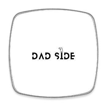 Collection - "Dad Side Vader" - Black Design - Magnet carré - blanc - Devant