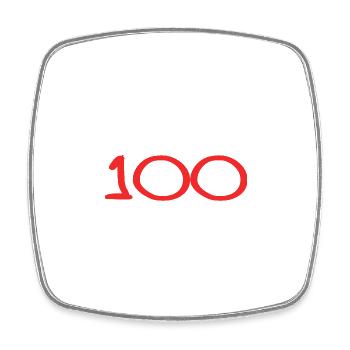 100. 100 YEARS. 100th ANNIVERSARY. 100 BIRTHDAY - Square fridge magnet - white - Front