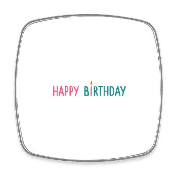 Geburtstag - Viereckiger Kühlschrankmagnet - Weiß - Vorne