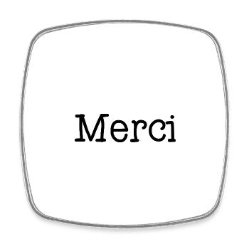 VIELEN DANK. DANKE. JAHRESTAG. GEBURT. RUHESTAND. - Viereckiger Kühlschrankmagnet - Weiß - Vorne