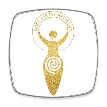 Goddess of Mother Earth - WICCA IS MY RELIGION 3 - Viereckiger Kühlschrankmagnet - Weiß - Vorne