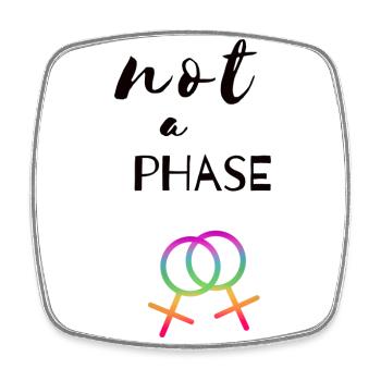 Idée cadeau LGBT - Magnet carré - blanc - Devant