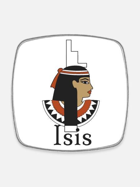 Isis Goddess of the Universe - Square fridge magnet - white