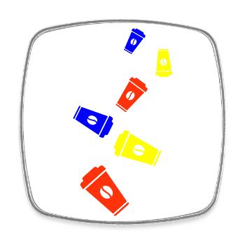Coffee Symbol - Square fridge magnet - white - Front