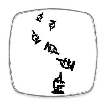 Microscope Icon Icon - Square fridge magnet - white - Front