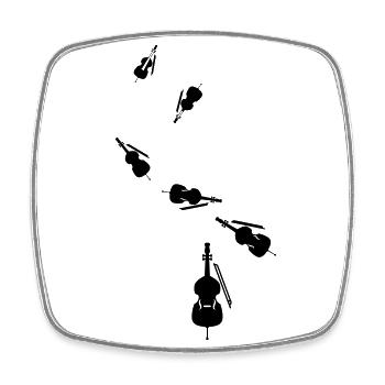 Violin icon icon - Square fridge magnet - white - Front