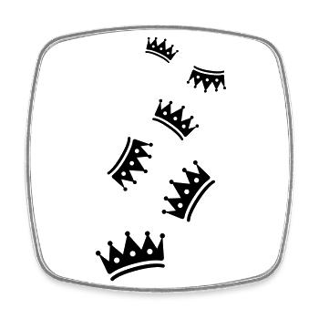 Krone Symbol icon - Viereckiger Kühlschrankmagnet - Weiß - Vorne