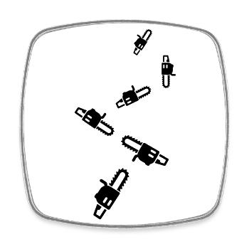 Chainsaw Icon Icon - Square fridge magnet - white - Front