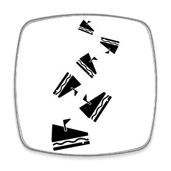 Käse Symbol Cheese - Viereckiger Kühlschrankmagnet - Weiß - Vorne