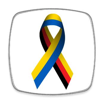L’Allemagne pour la paix en Ukraine - Magnet carré - blanc - Devant