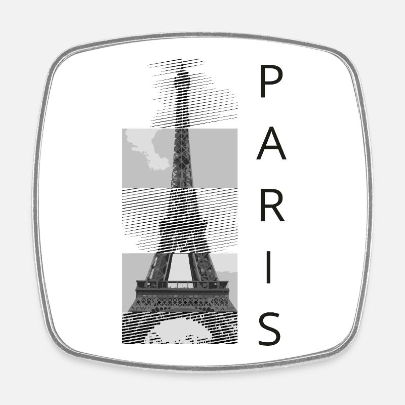 paris - Magnet carré - blanc