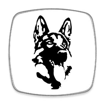 deutscher_schaeferhund - Magnet carré - blanc - Devant