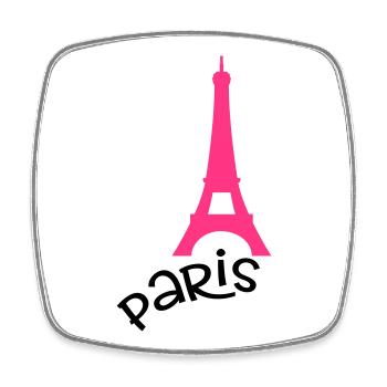 Paris - Viereckiger Kühlschrankmagnet - Weiß - Vorne