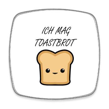 toast - Viereckiger Kühlschrankmagnet - Weiß - Vorne