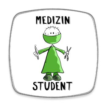 Medizin Student Strichmännchen - Chirurgie - Fun - Viereckiger Kühlschrankmagnet - Weiß - Vorne