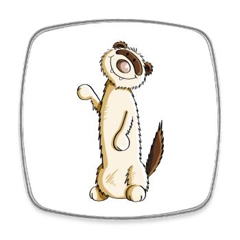 Petit furet d'Harlequin - Furet - Marten - Magnet carré - blanc - Devant