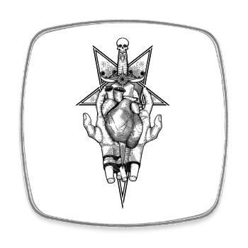 Aching Heart - Square fridge magnet - white - Front