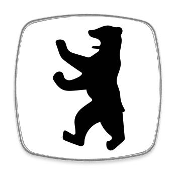Bear of Berlin - Square fridge magnet - white - Front