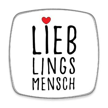 Lieblingsmensch - Viereckiger Kühlschrankmagnet - Weiß - Vorne