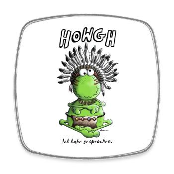 Indianer Frosch - Viereckiger Kühlschrankmagnet - Weiß - Vorne