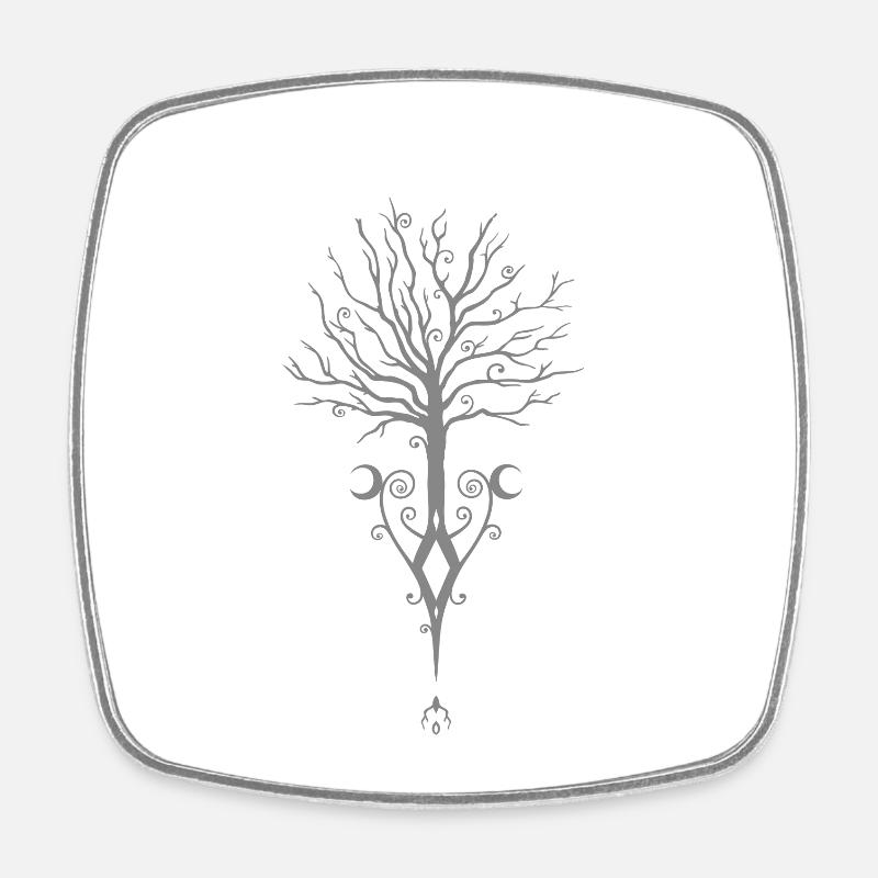 Yggdrasil Lebensbaum Vikings Arbre de Vie - Magnet carré - blanc
