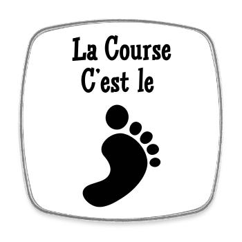 Course à Pied / Running / Jogging / Coureur - Magnet carré - blanc - Devant