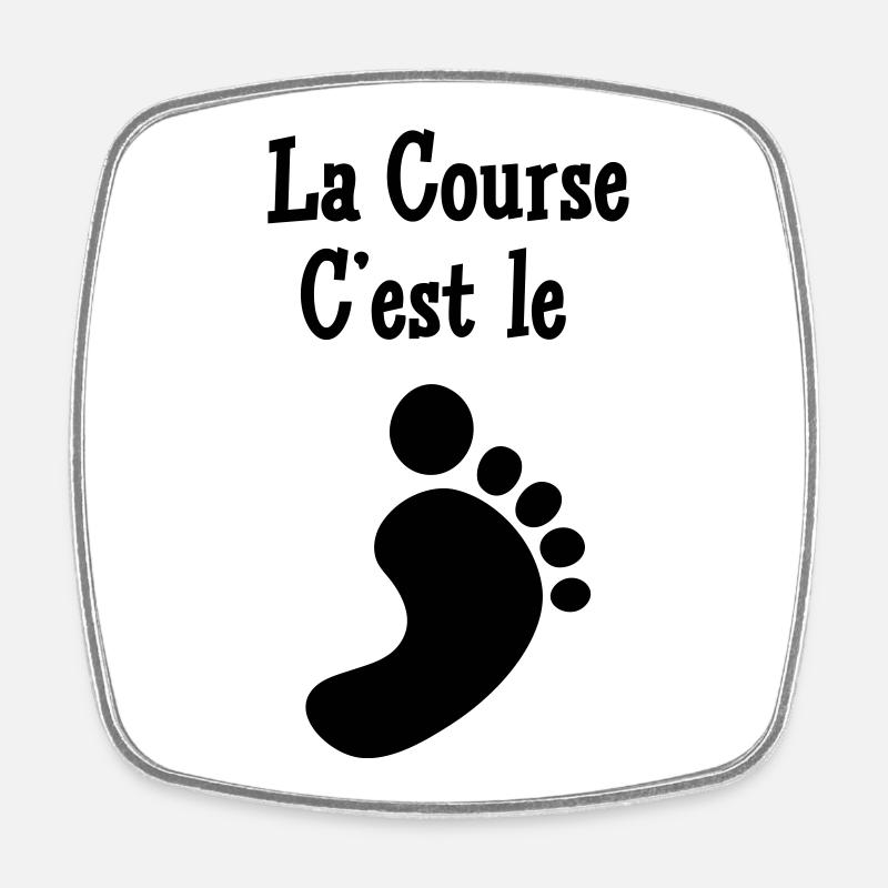 Course à Pied / Running / Jogging / Coureur - Magnet carré - blanc