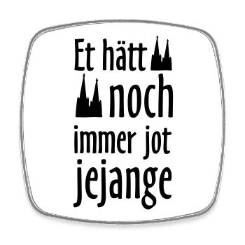 Et hätt noch immer jot jejange - Viereckiger Kühlschrankmagnet - Weiß - Vorne