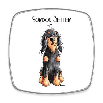 Funny Gordon Setter - Dog - Dogs - Gift - Square fridge magnet - white - Front