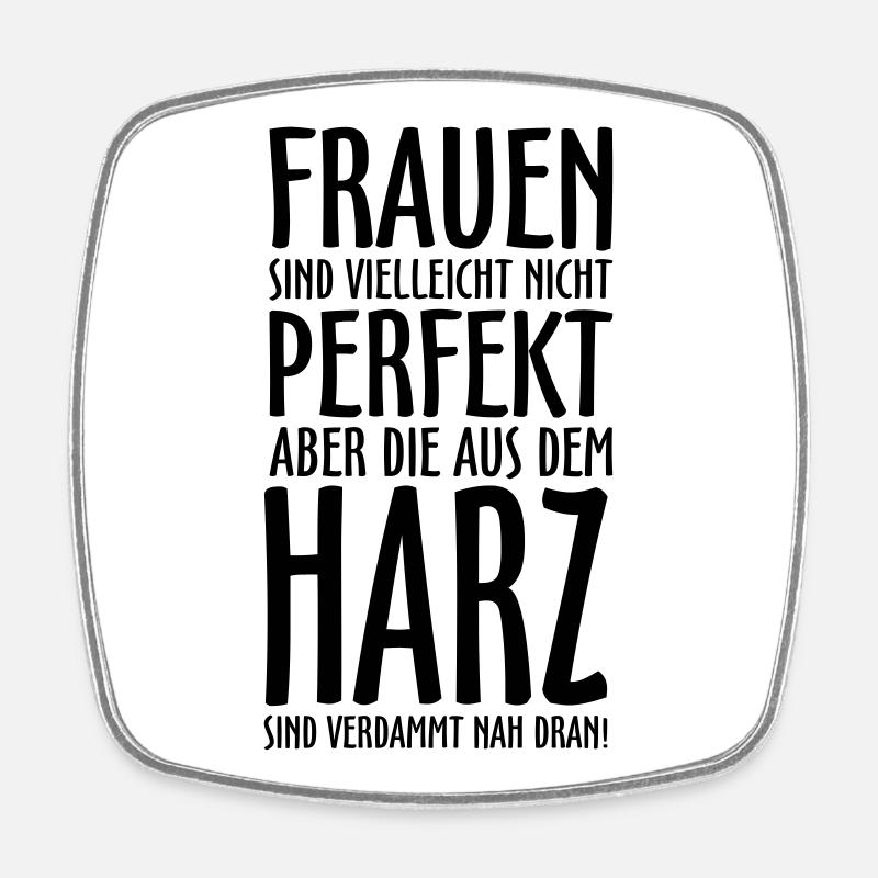Frauen aus dem Harz - Viereckiger Kühlschrankmagnet - Weiß