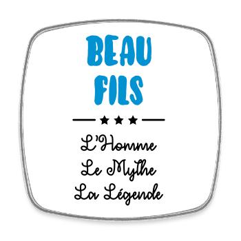 belle-fille / beau-fils / beau fils / belle fille - Magnet carré - blanc - Devant