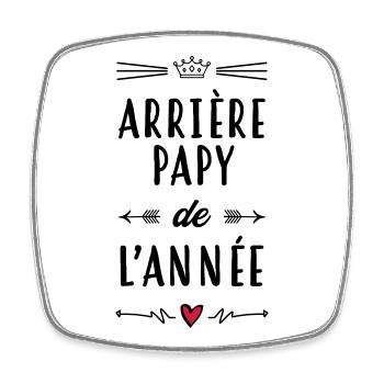 Papy Papi Grand-Père Retraite famille - Magnet carré - blanc - Devant