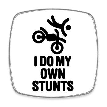 I do my own stunts - motocross off-road - Viereckiger Kühlschrankmagnet - Weiß - Vorne