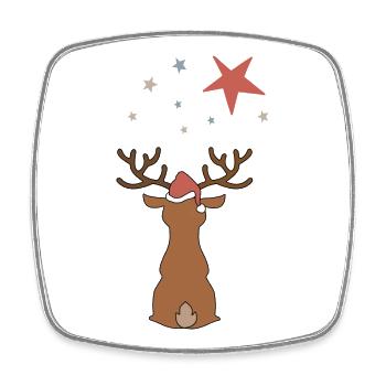 Weihnachten - Viereckiger Kühlschrankmagnet - Weiß - Vorne