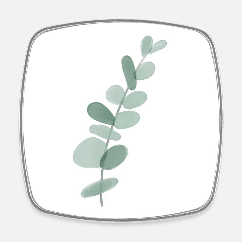Eukalyptus - Viereckiger Kühlschrankmagnet - Weiß