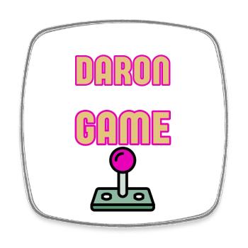 Je suis un Daron Dans dans le Game - Humour Papa - Magnet carré - blanc - Devant