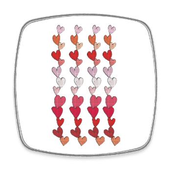 heart chain tissue - Square fridge magnet - white - Front