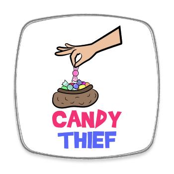 Candy Statement Dent sucrée Bonbons délicieux - Magnet carré - blanc - Devant