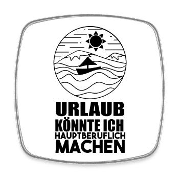 Segel Urlaub - Viereckiger Kühlschrankmagnet - Weiß - Vorne
