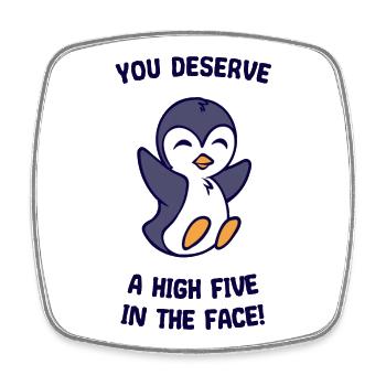 Humorous Statement Sweet Penguin Bird Animal Arctic - Square fridge magnet - white - Front