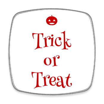 Tous les Halloween : style citrouille effrayante - Magnet carré - blanc - Devant