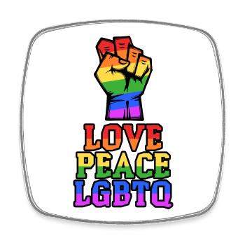 Lgbt Liebe Gleichberechtigung Sexualität Statement - Viereckiger Kühlschrankmagnet - Weiß - Vorne