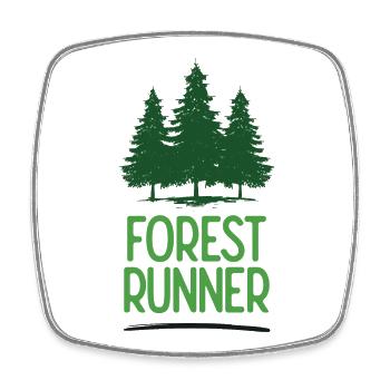 Forest Runner - Square fridge magnet - white - Front